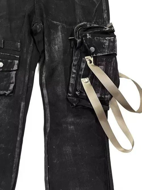 Japanese Brand × Jean Punk Rock Heavy Industrial Detachable Streamer Cargo Pants Size US 32 / EU 48 - 4 Thumbnail