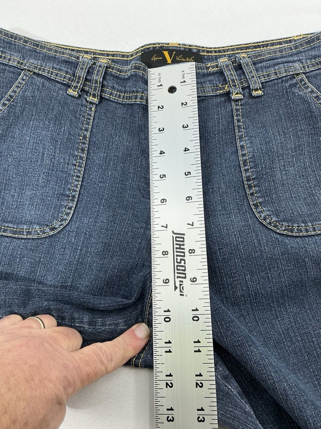 Gloria Vanderbilt Womans Excellent Gloria Vandirbilt Blue Jeans Size 12 P Size 33" - 7 Thumbnail