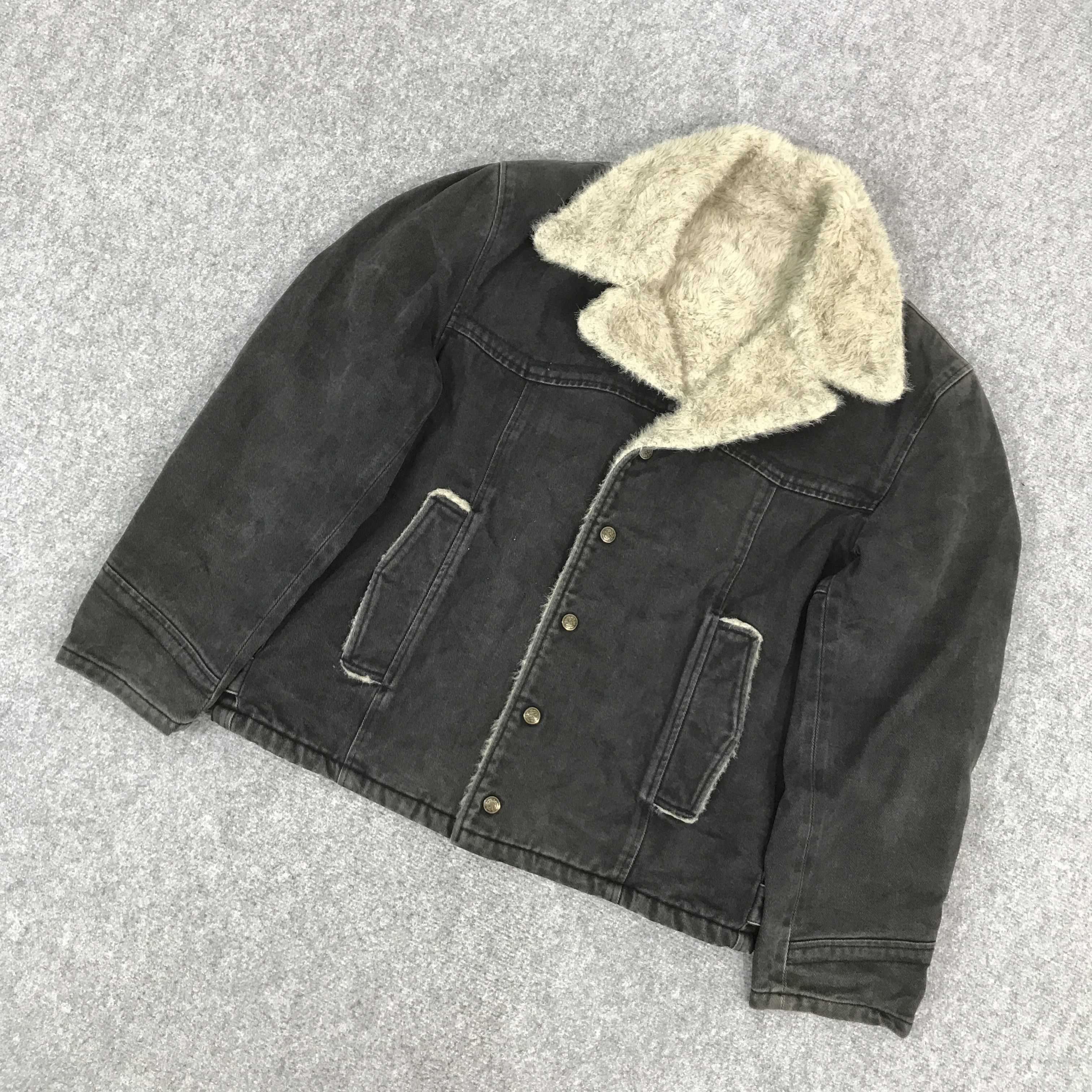 BIGI × Japanese Brand MEN’S BIGI JAPAN FUR DENIM SNAP BUTTON JACKET Size US L / EU 52-54 / 3 - 5 Thumbnail