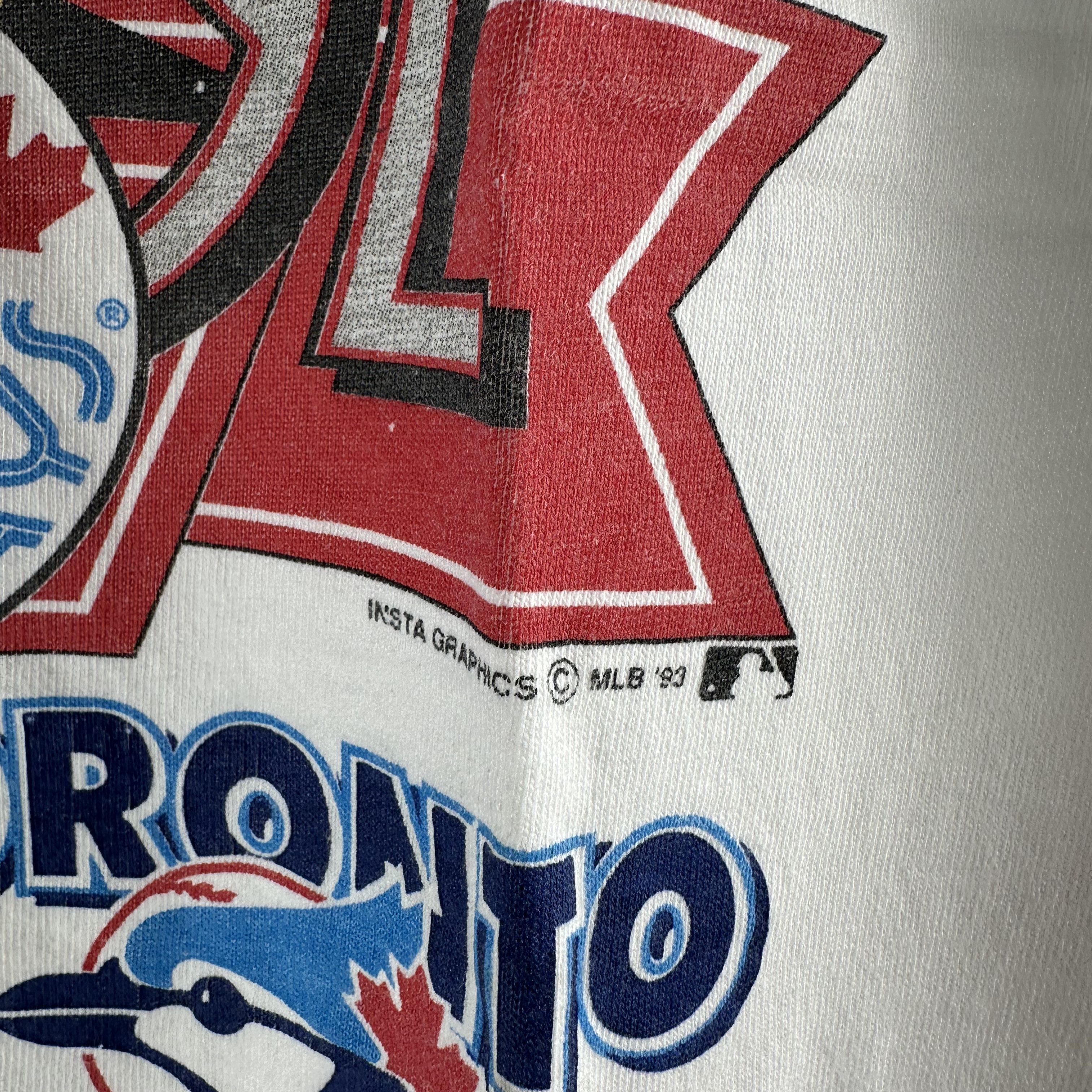 Vintage 1992 MLB World Series Braves VS Blue Jays Graphic T-shirt Size US XL / EU 56 / 4 - 3 Thumbnail
