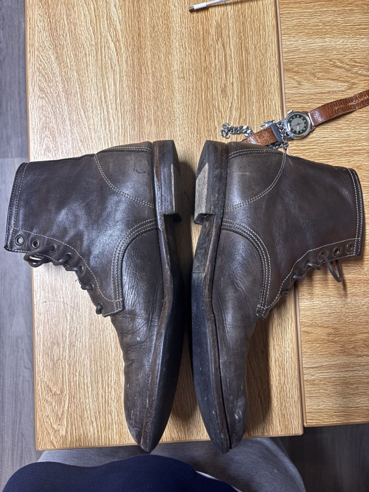 Paul Smith True Vintage Brown Leather Chelsea Boots Made in Italy Size US 10 / EU 43 - 2 Thumbnail