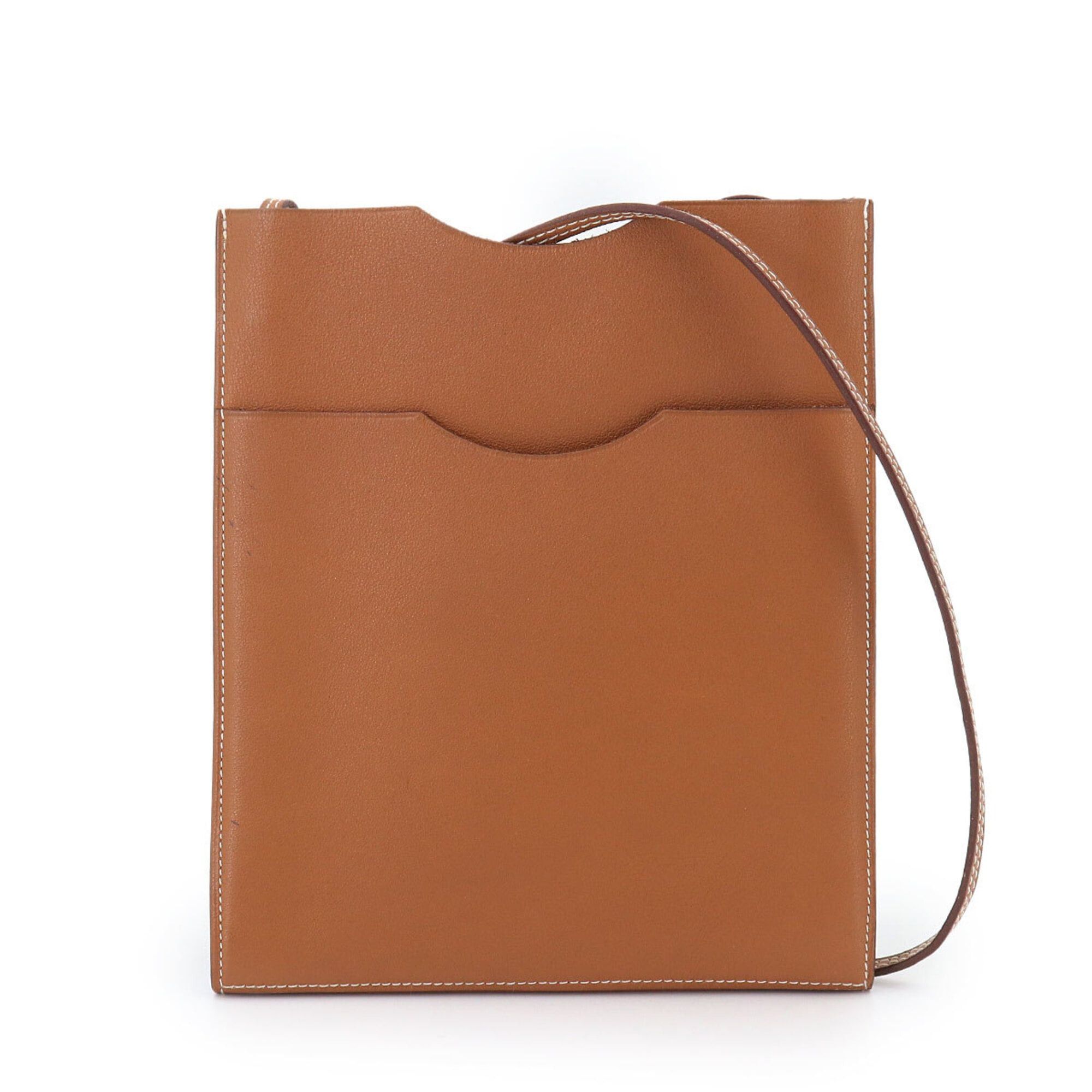 Hermes Hermes Onimaitou 2 PM Shoulder Handbag Pochette Swift Leather Gold □K Stamp Size ONE SIZE - 1 Thumbnail