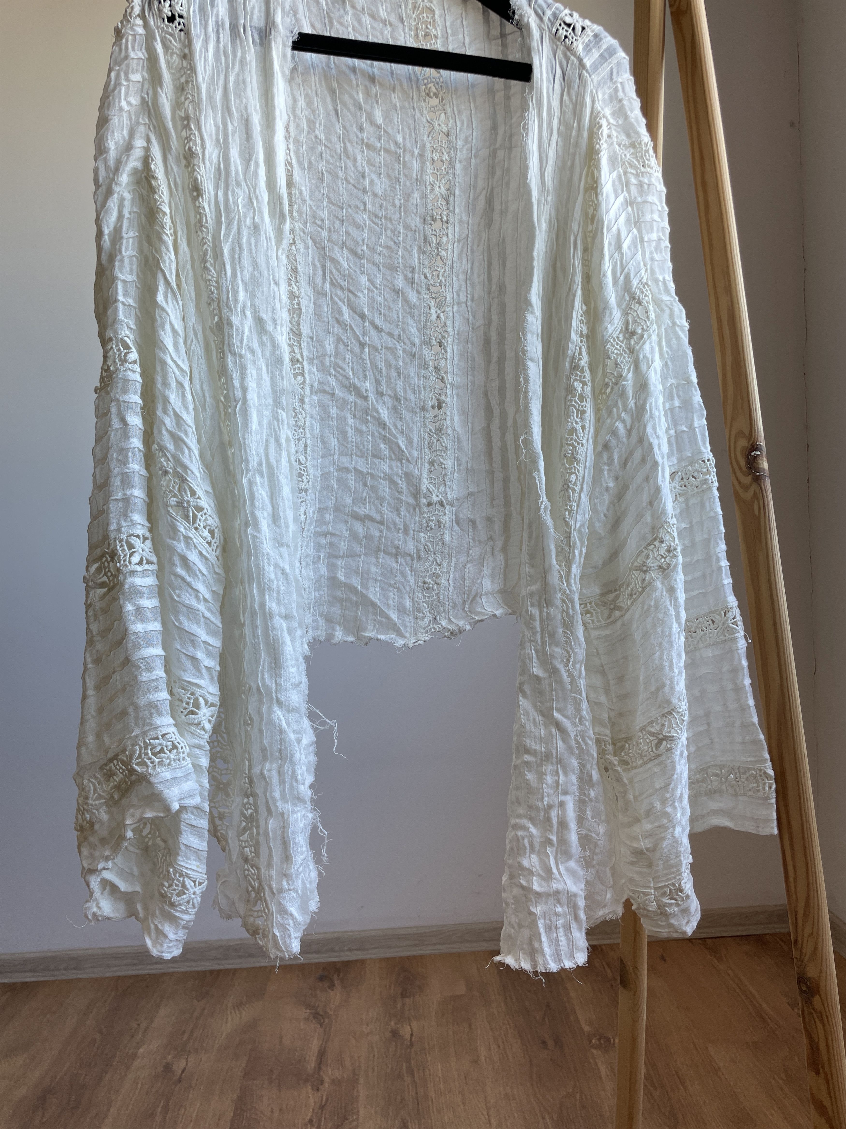 Free People Free People Willow Kimono Crochet Cardigan Size M/L Size M / US 6-8 / IT 42-44 - 5 Thumbnail