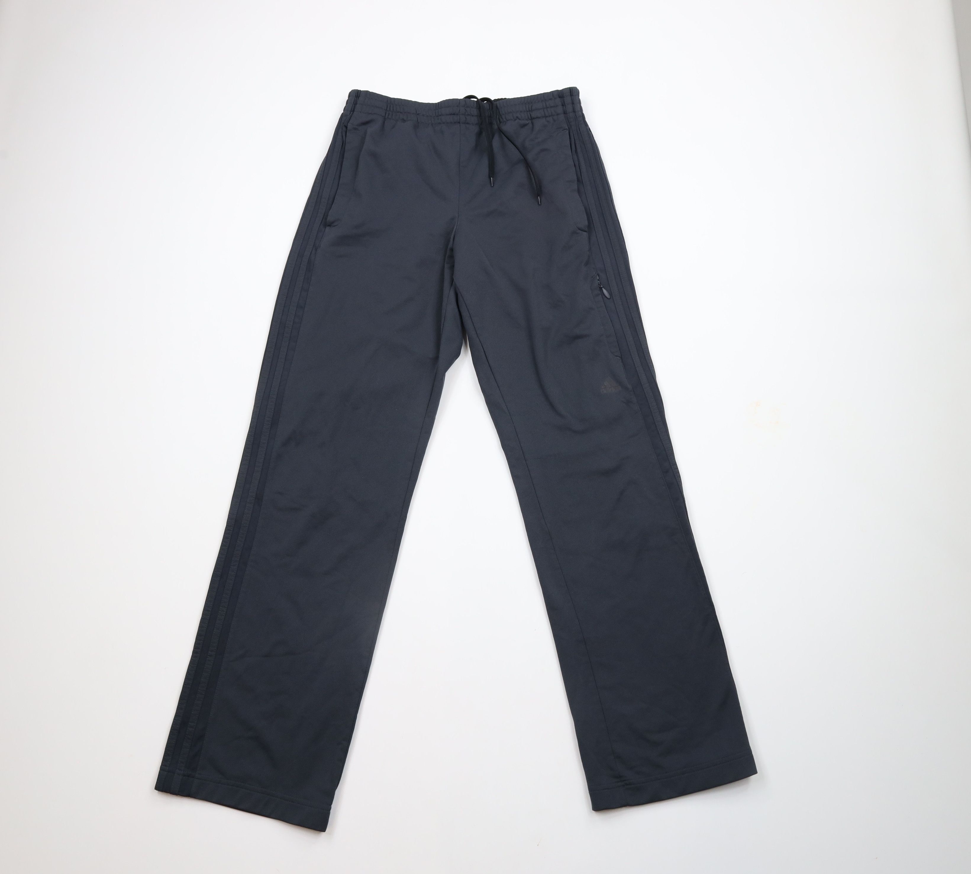 Adidas × Vintage Vintage Adidas Spell Out Striped Wide Leg Sweatpants Gray Size US 34 / EU 50 - 1 Thumbnail