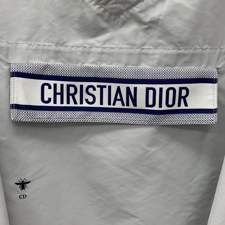 Dior Dior Gray-white floral printed hooded drawstring half-zip Size US S / EU 44-46 / 1 - 5 Thumbnail