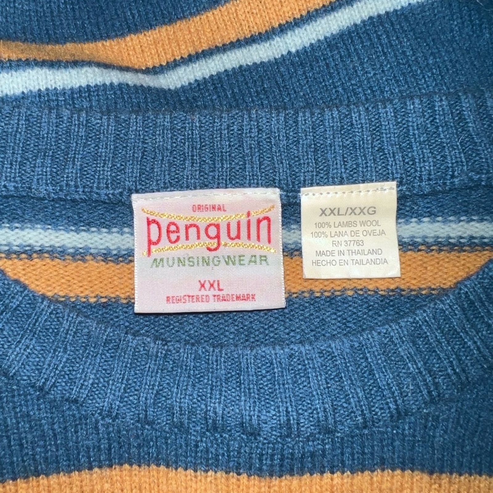 Original Penguin Super Cool Vintage 1960s Original Penguin Lambswool Sweater! Size US XXL / EU 58 / 5 - 5 Thumbnail
