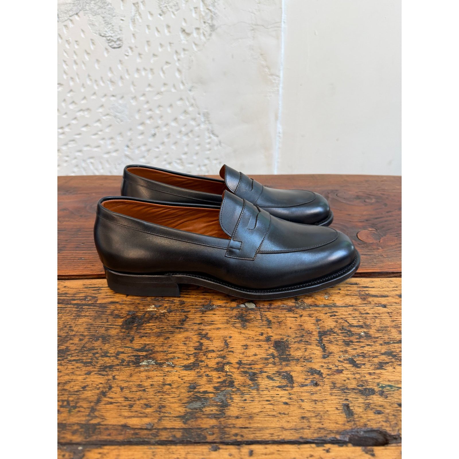 Viberg Viberg 1905 Black Calf Leather Bristol Loafers Size US 9.5 / EU 42-43 - 1 Thumbnail