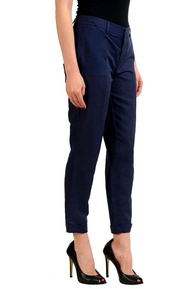 Dsquared2 Dsquared2 SS Navy Linen Pants Size 25" / US 0 / IT 36 - 7 Thumbnail