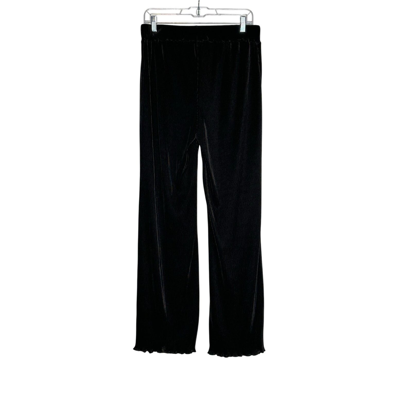 Rachel Zoe Rachel Zoe black slinky wide legs pull on pants size Medium Size 32" / US 10 / IT 46 - 11 Thumbnail