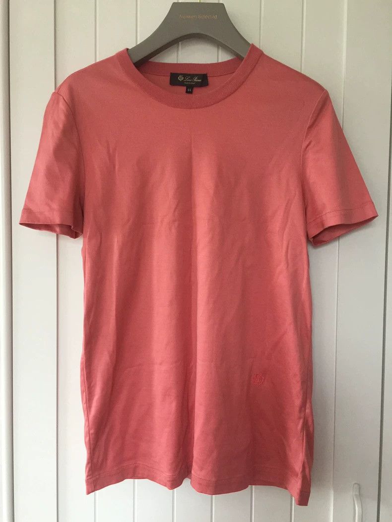 Loro Piana LORO PIANA Watermelon fan classic short sleeves Size L / US 10 / IT 46 - 2 Thumbnail