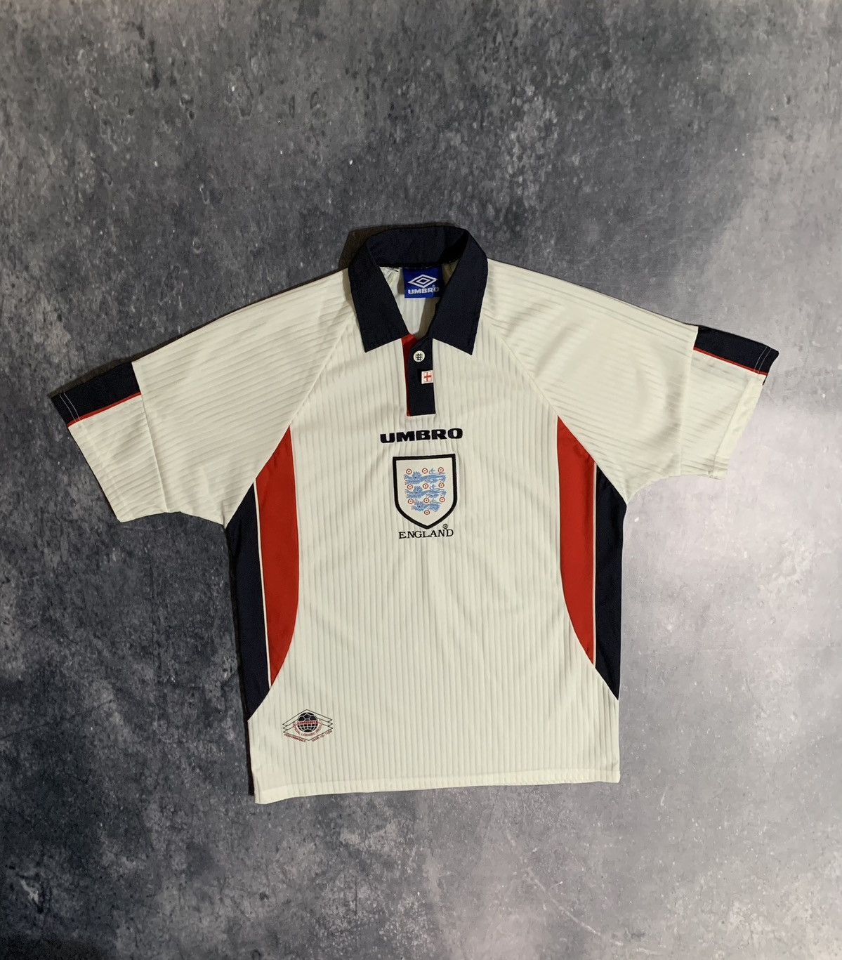 Maillot Domicile Vintage Umbro Angleterre 1998 Coupe Du Monde - Taille L - Blanc