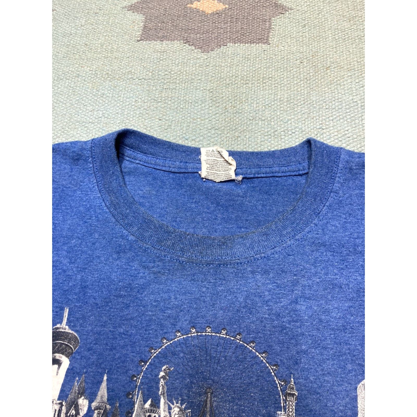 Vintage VINTAGE y2k graphic t shirt Las Vegas casinos skyline pharaoh blue adult XL Shirt Mens Blue 2000s Size US XL / EU 56 / 4 - 6 Thumbnail