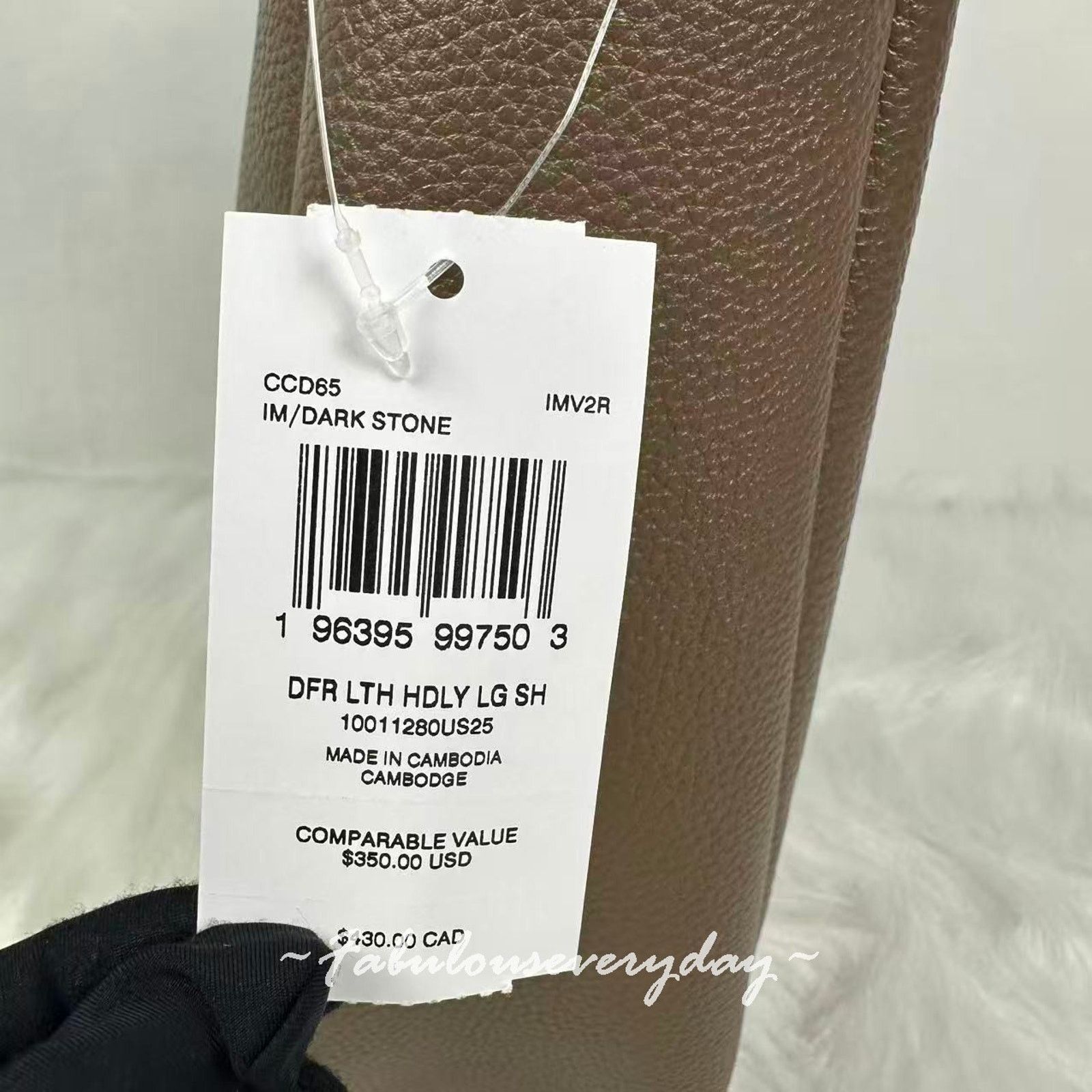 Coach Coach Hadley Large Shoulder Bag Leather/Dark stone CCD65 NWT Size ONE SIZE - 5 Thumbnail