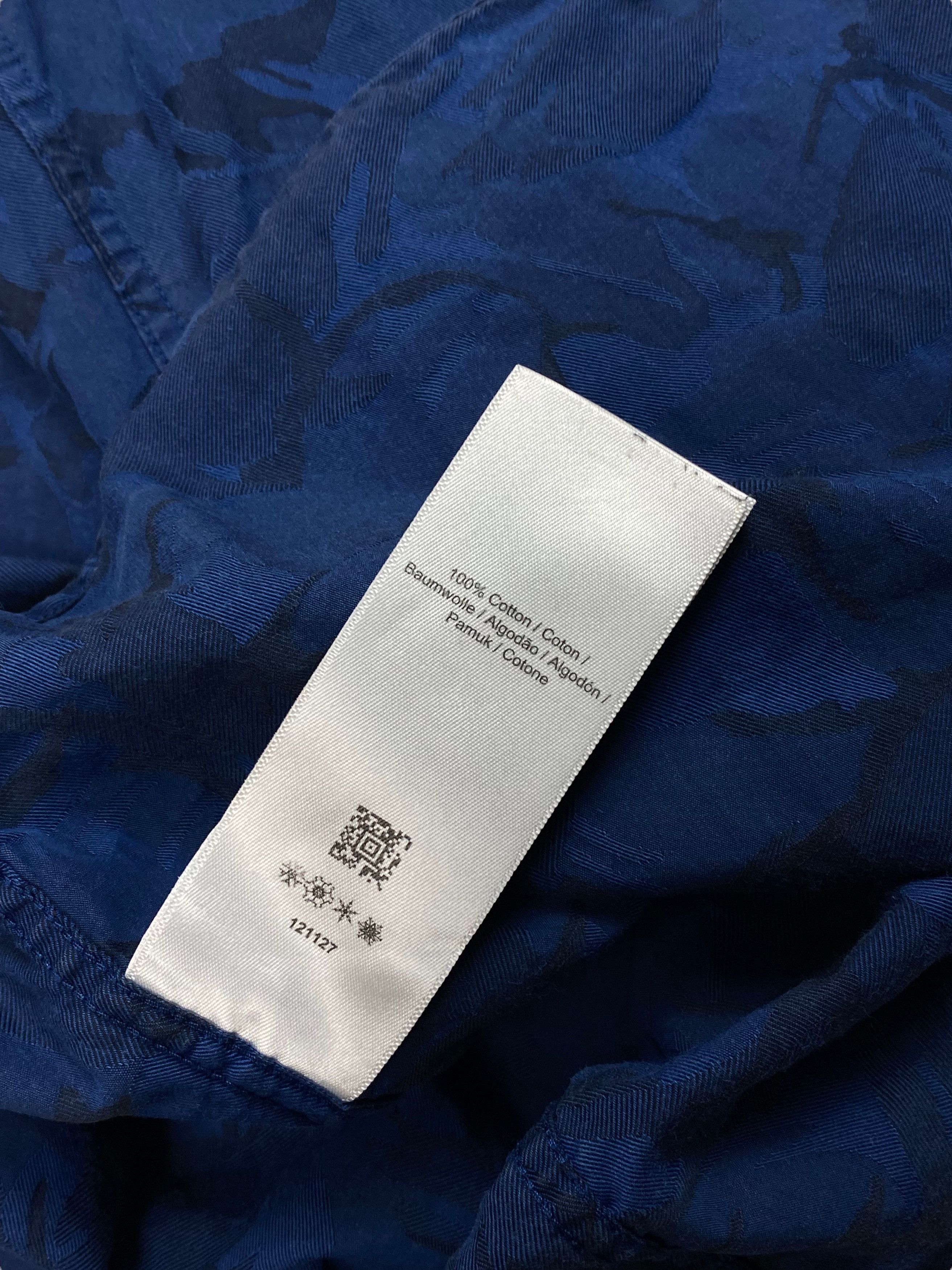 Fred Perry Vintage FRED PERRY Blue Camo Button Up Shirt M608 Size US M / EU 48-50 / 2 - 10 Thumbnail