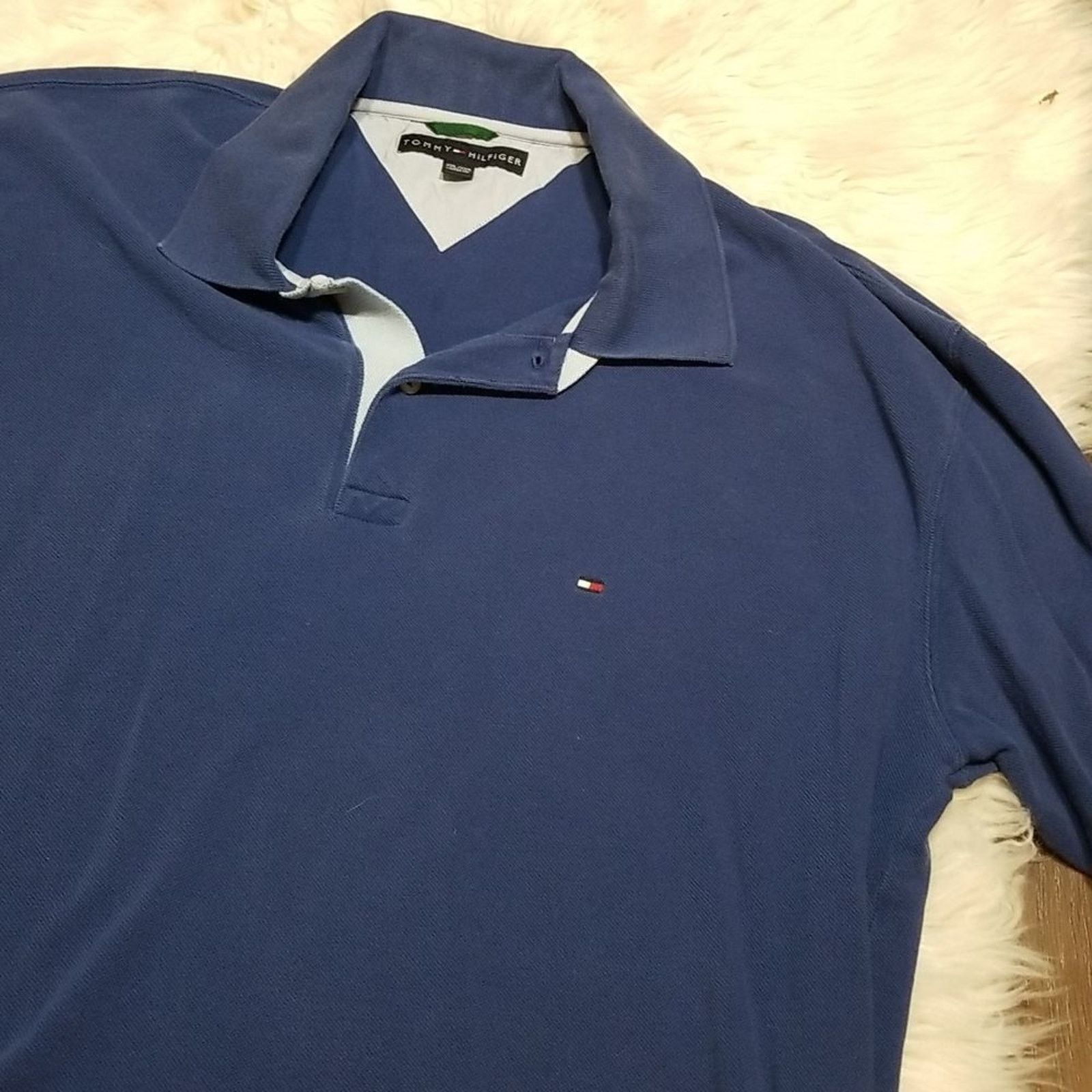 Tommy Hilfiger Tommy Hilfiger Blue Polo Shirt Size US XXL / EU 58 / 5 - 2 Thumbnail