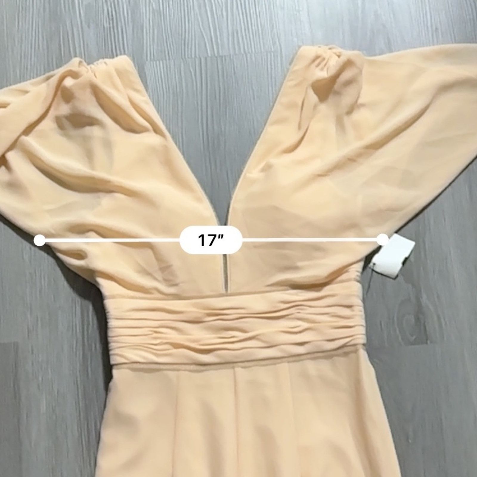 Other Bariano Corinne Peach Nude V-Neck Drape Maxi Dress Sz 8 Size M / US 6-8 / IT 42-44 - 11 Thumbnail