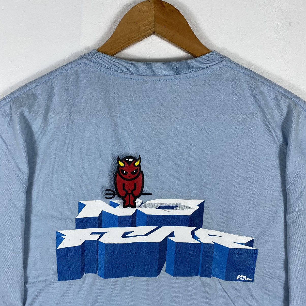 No Fear Vintage 90's NO FEAR USA Big Logo Skate Streetwear Tee Size US L / EU 52-54 / 3 - 3 Thumbnail