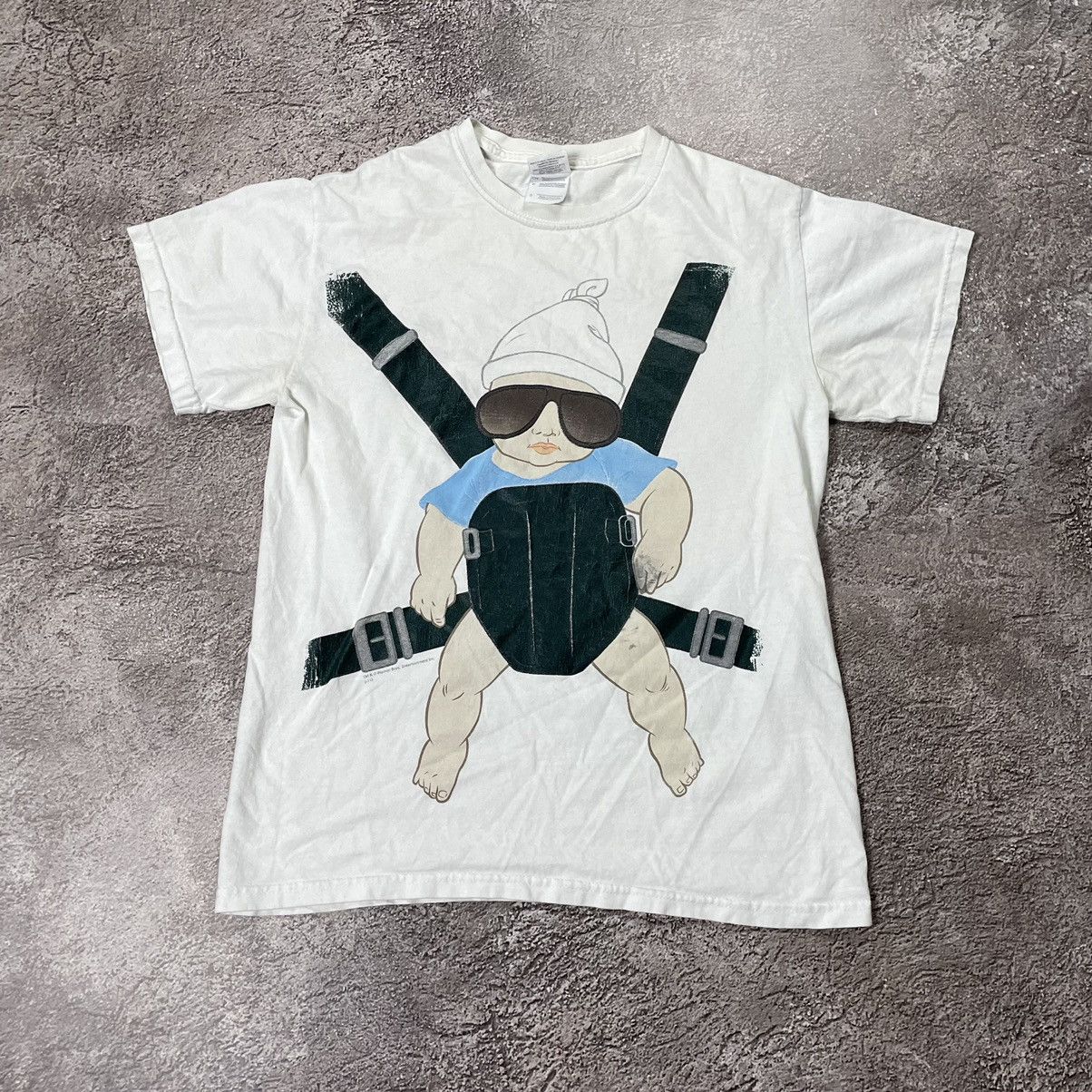 Vintage Vintage Y2K Graphic Tee Helmet Print Skate Streetwear Boxy M Size US M / EU 48-50 / 2 - 2 Thumbnail