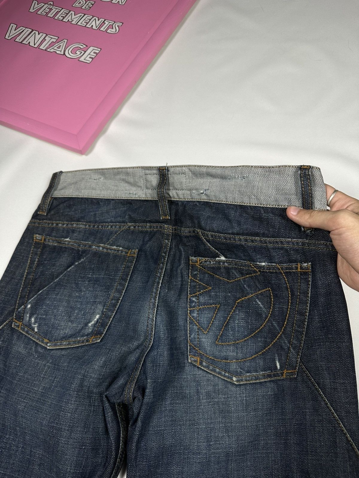 Moschino Moschino Denims Jeans Pants Denim Vintage Logo Distressed Size US 34 / EU 50 - 24 Thumbnail