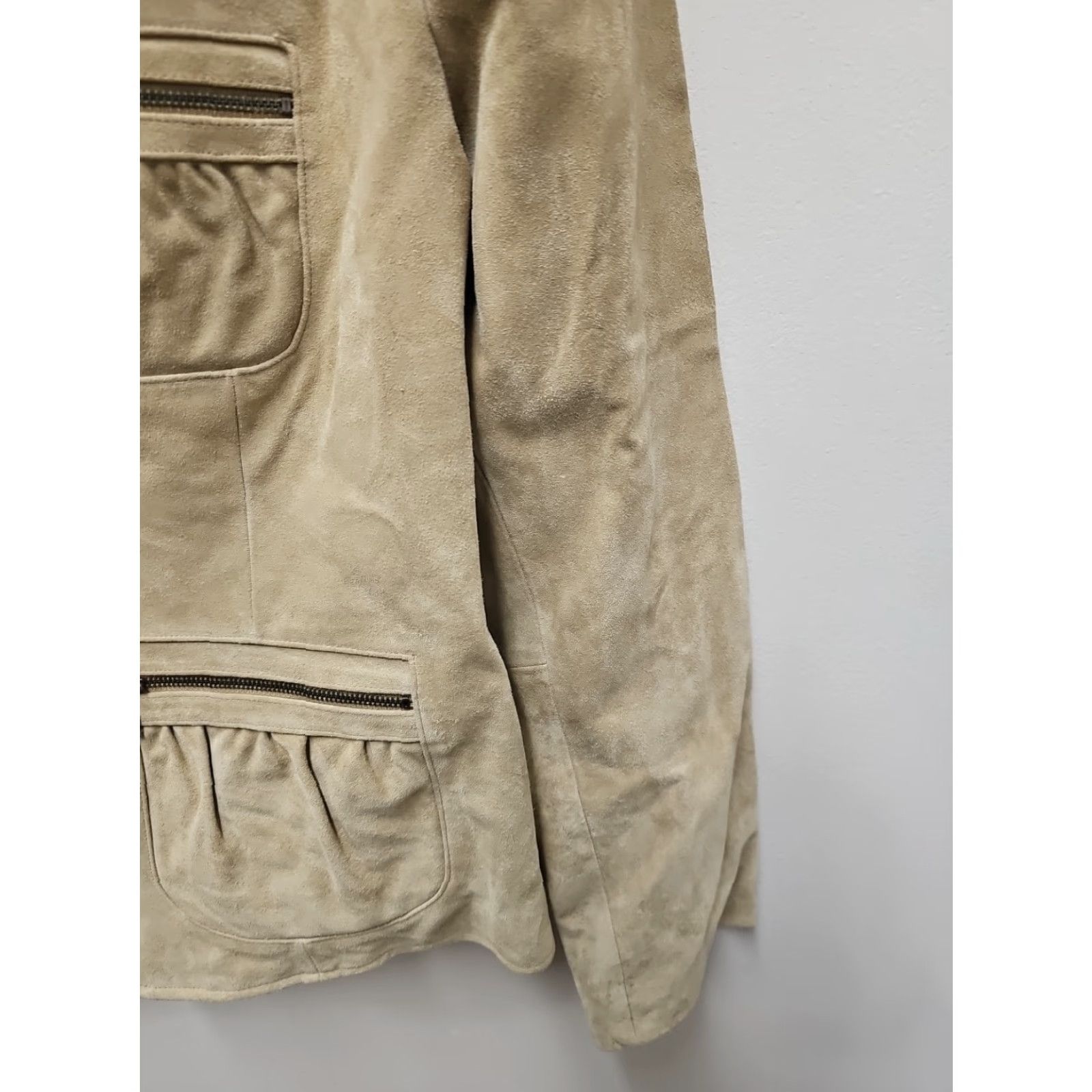 Banana Republic Banana Republic Jacket Women Beige Sz 2 Suede Zip Up Front Leather XT? Size XS / US 0-2 / IT 36-38 - 7 Thumbnail