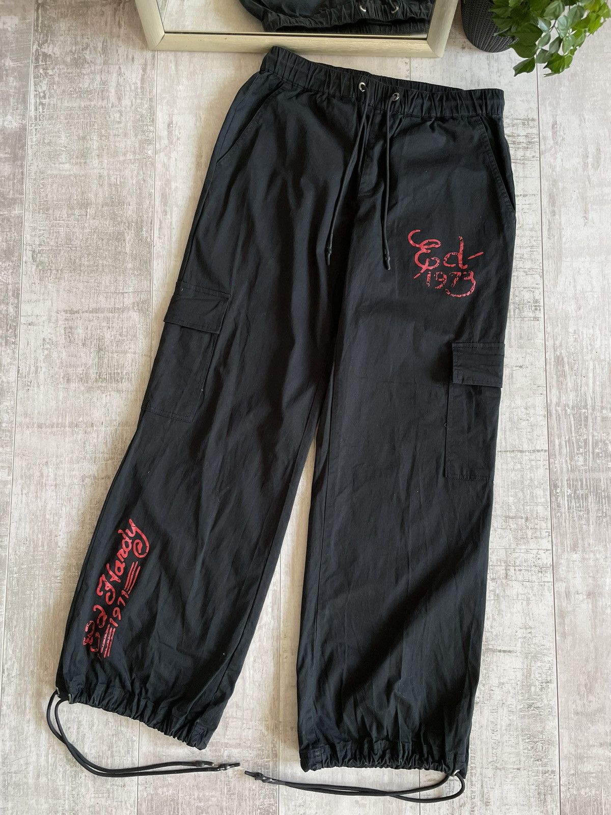 Christian Audigier × Ed Hardy × Japanese Brand Ed Hardy x Urban Outfitters Dragon Cargo Pants Y2K Parachute Size US 30 / EU 46 - 6 Thumbnail