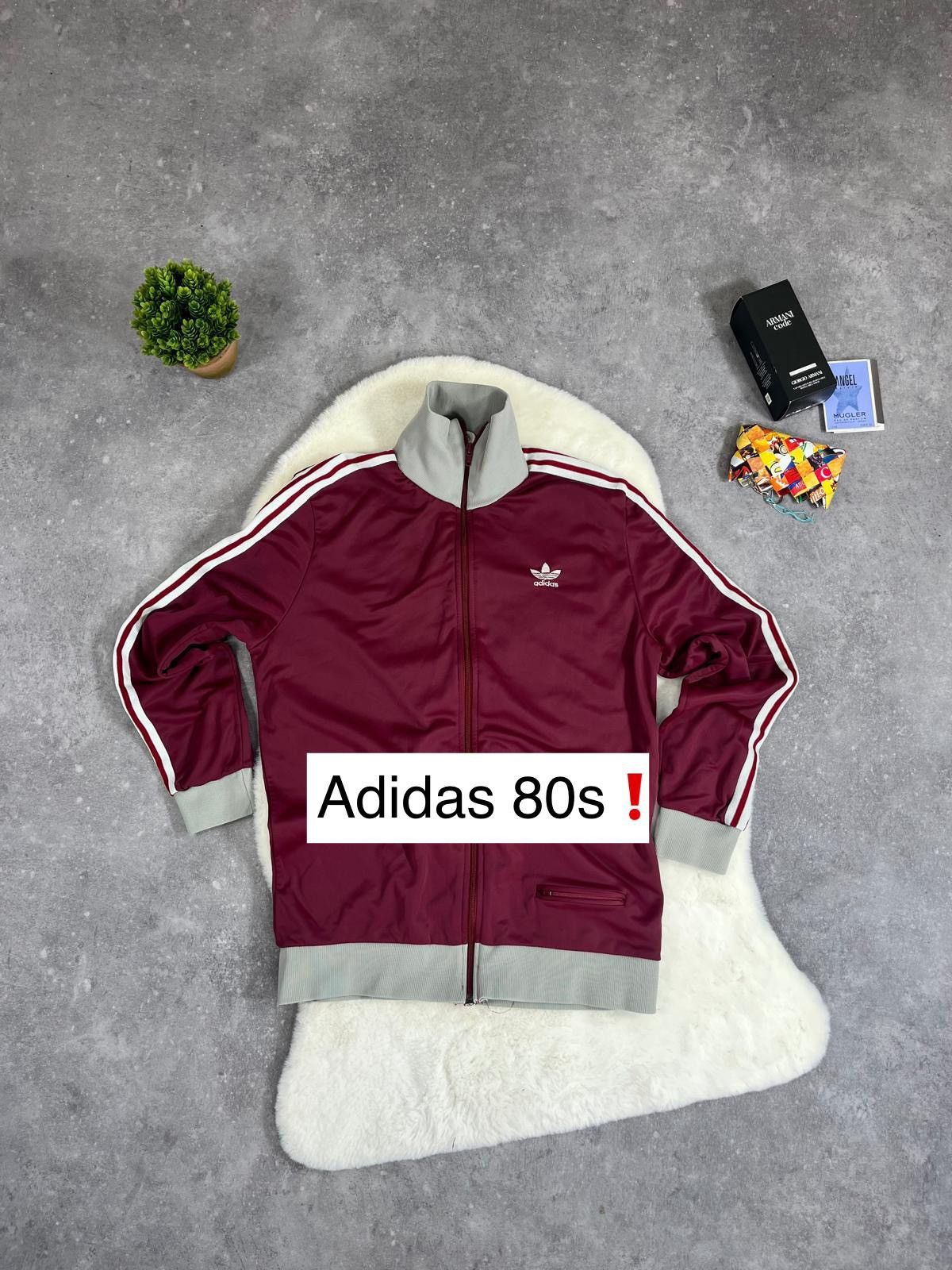 Adidas × Vintage Rare 80s Adidas Zip Sweatshirt Vintage Retro Germany France Size US S / EU 44-46 / 1 - 1 Thumbnail