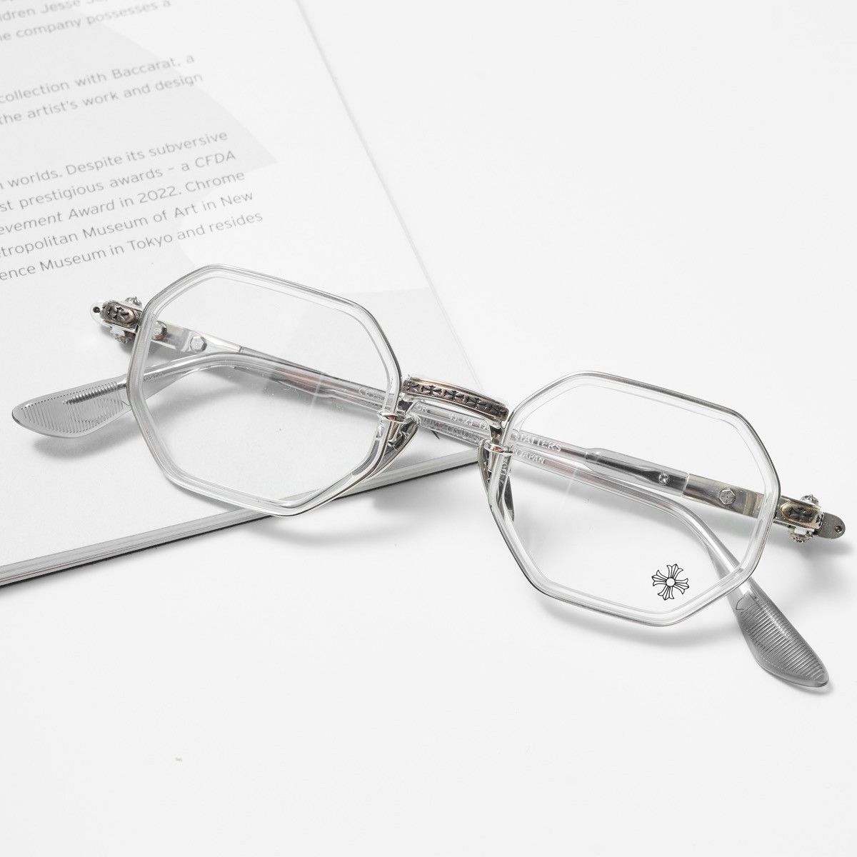 Chrome Hearts CHROME HEARTS TATTERS CRYSTAL GRAPHITE GLASSES Size ONE SIZE - 6 Thumbnail