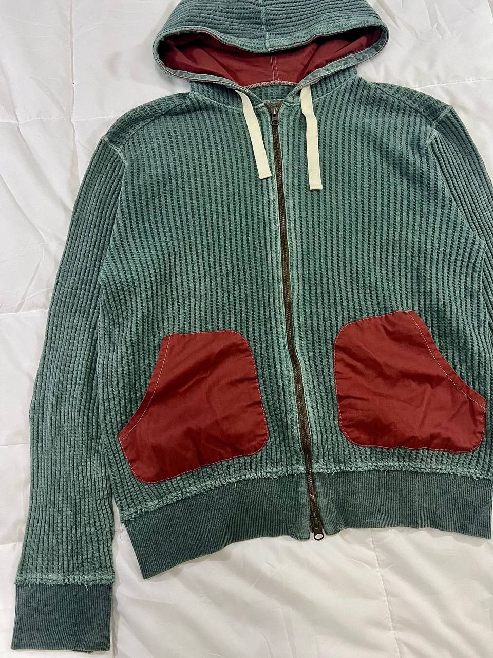 Japanese Brand × Vintage Vintage Alberoni Slip Line Patch Pocket Zip Up Hoodie Size US M / EU 48-50 / 2 - 3 Thumbnail