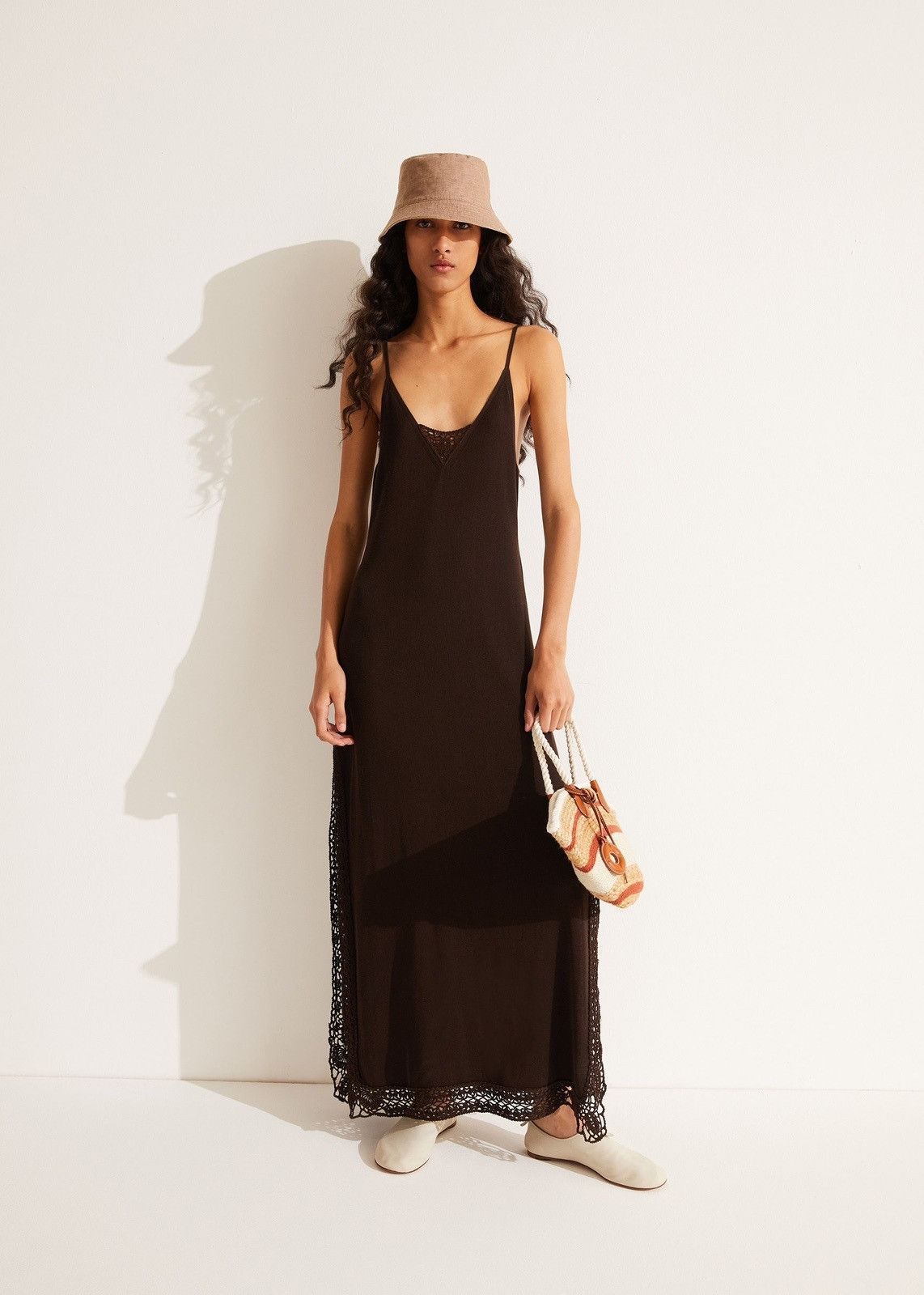 Loro Piana o1srvl11e0824 Avea Sleeveless Maxi Dress in Dark Brown Size S / US 4 / IT 40 - 2 Thumbnail