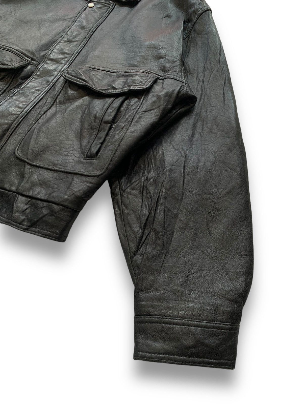 Genuine Leather Vintage Japanese Brand Maxima Flight Bomber Leather Jacket Size US M / EU 48-50 / 2 - 12 Thumbnail
