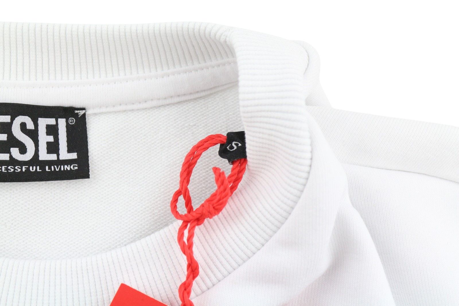 Diesel S-GINN-K26 S White Front Logo Sweatshirt 41025 Size US S / EU 44-46 / 1 - 11 Thumbnail