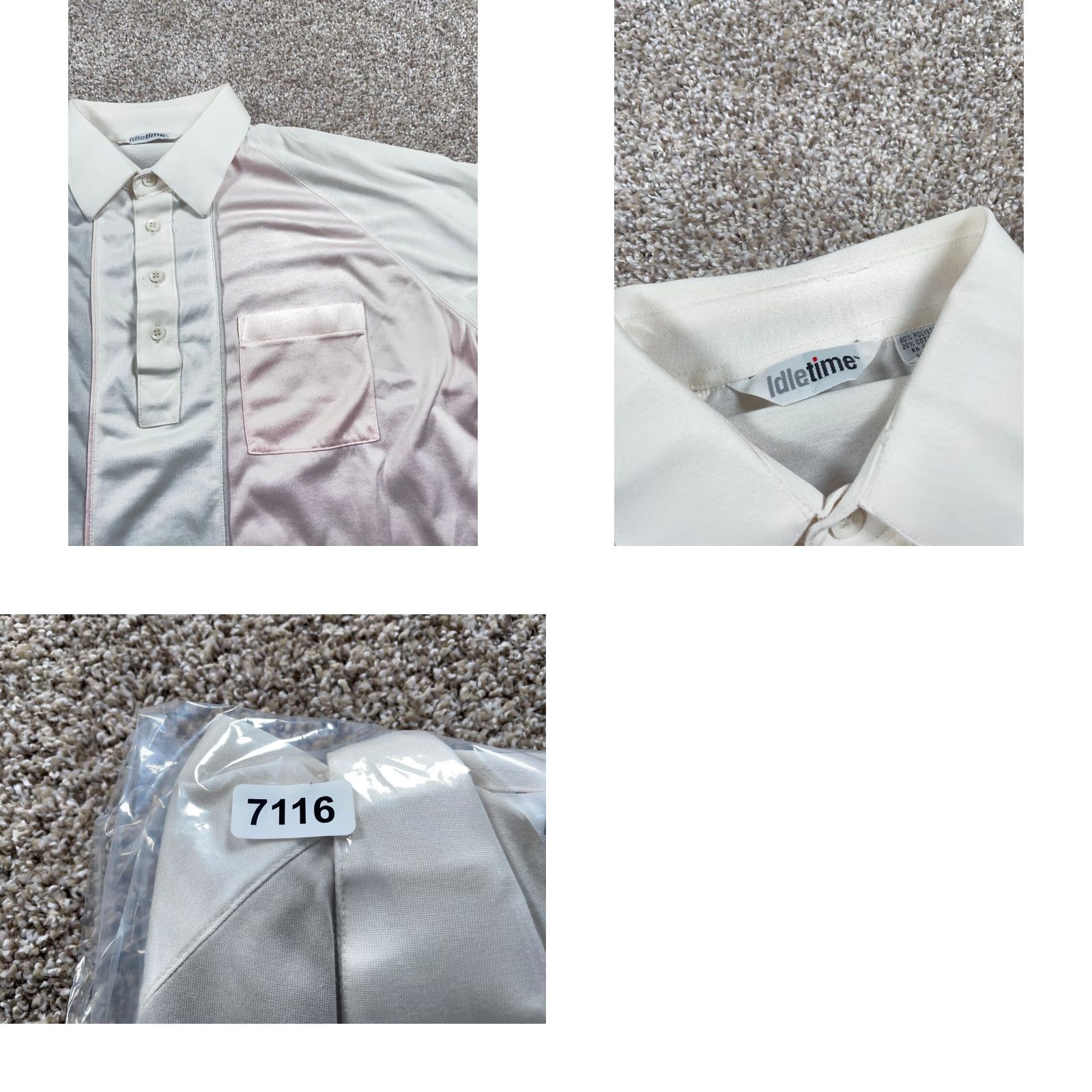 Vintage VTG 80s Broad Stripe Polo Shirt Adult XL Gray Pink White Thin Fabric Preppy Size US XL / EU 56 / 4 - 8 Thumbnail