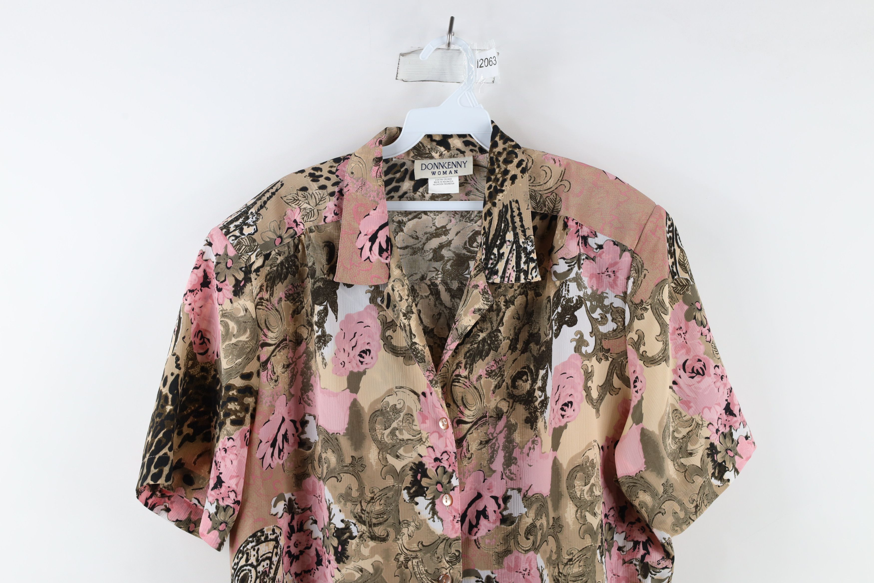 Vintage Vintage 90s Streetwear Fleur de Lis Collared Button Shirt Size XXL / US 16-18 / IT 52-54 - 2 Thumbnail
