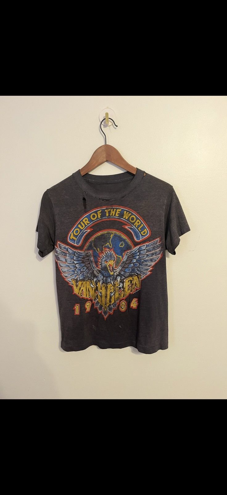 Vintage Van hallen 1989 vintage brown paper thin Size US M / EU 48-50 / 2 - 1 Thumbnail