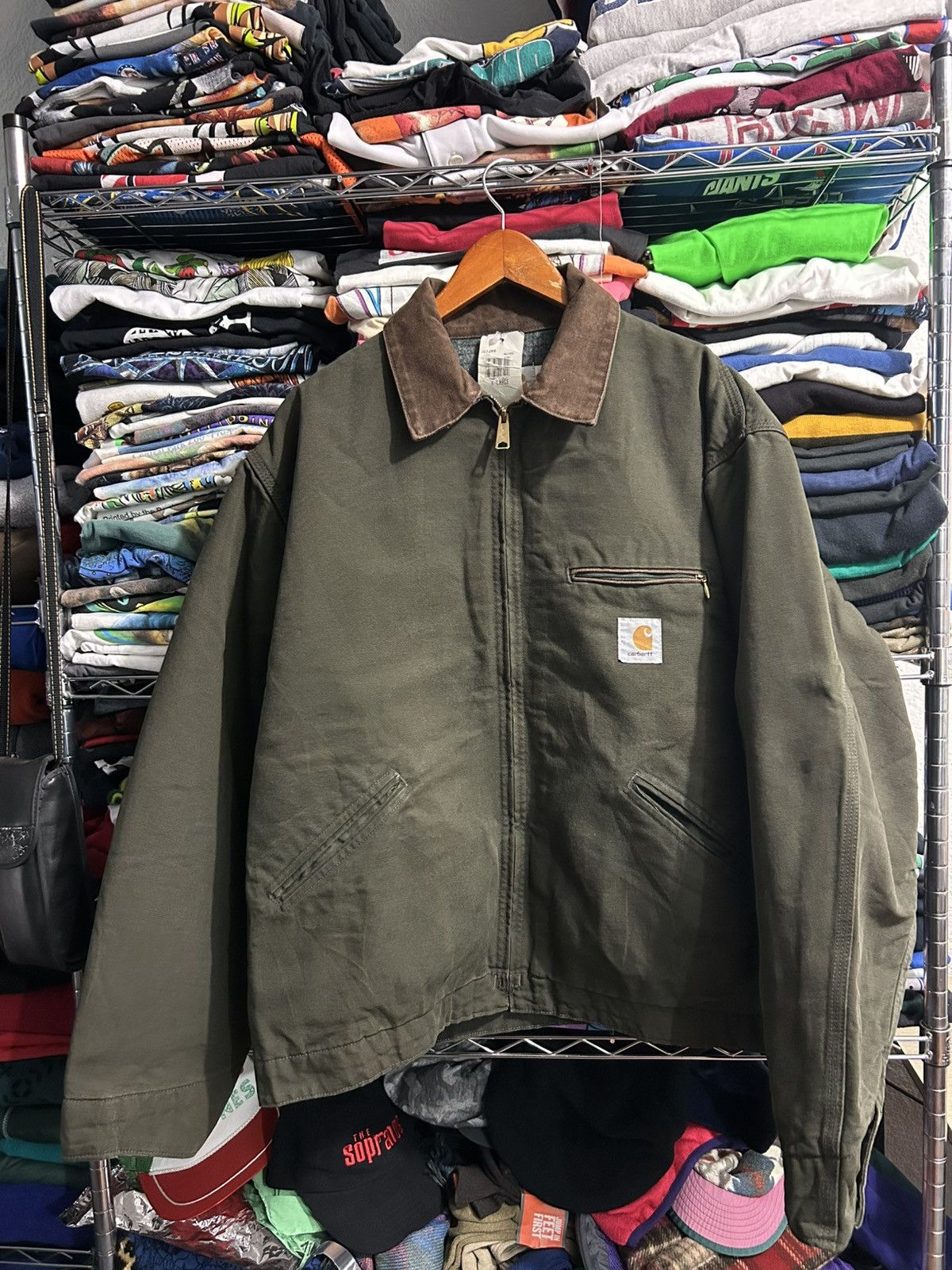 Carhartt 1995 Carhartt Detroit Dark Olive JB1266 Deadstock Size US XL / EU 56 / 4 - 1 Thumbnail