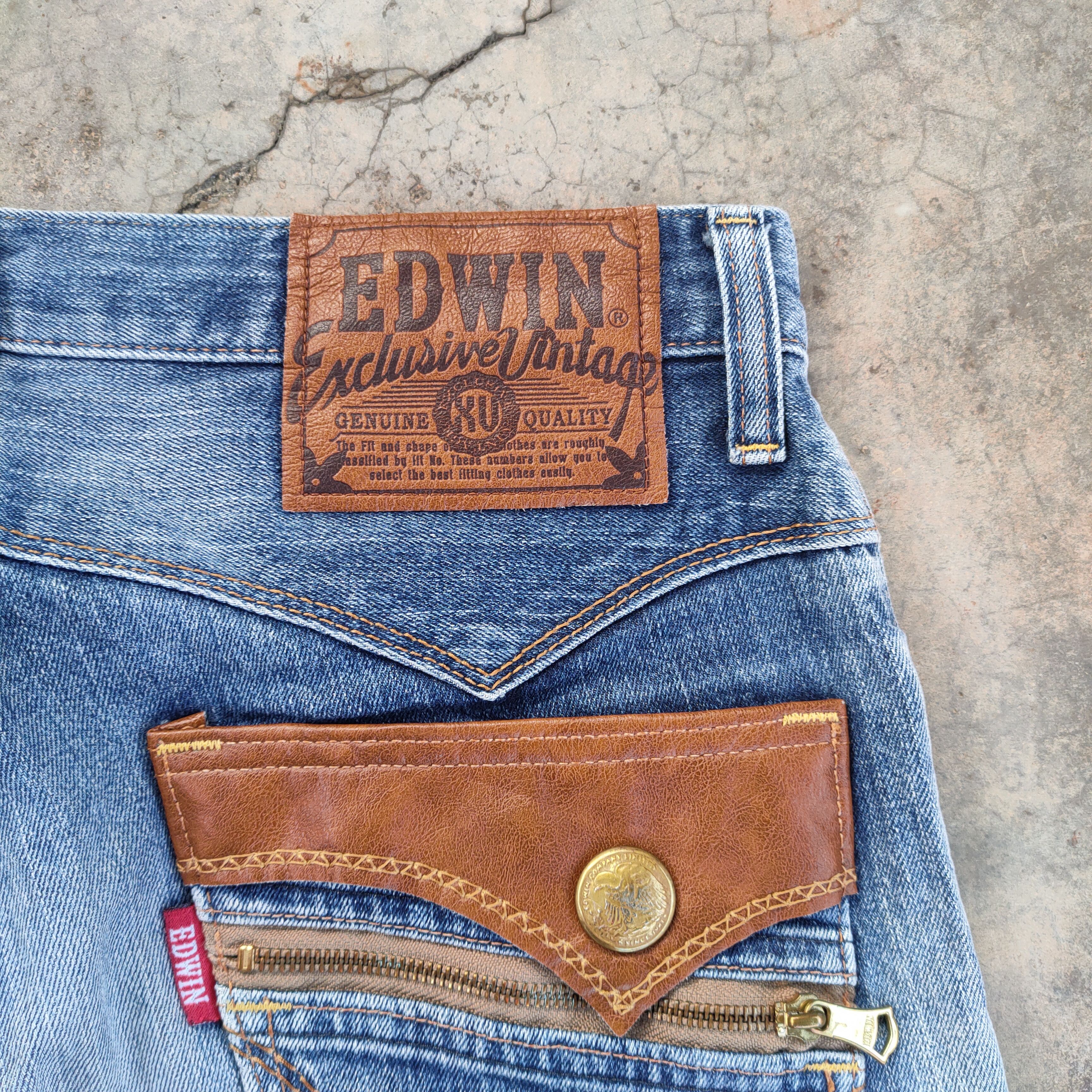 Edwin W33×33 VINTAGE EDWIN FADED DISTRESSED DENIM JEAN PANTS Size US 33 - 10 Thumbnail