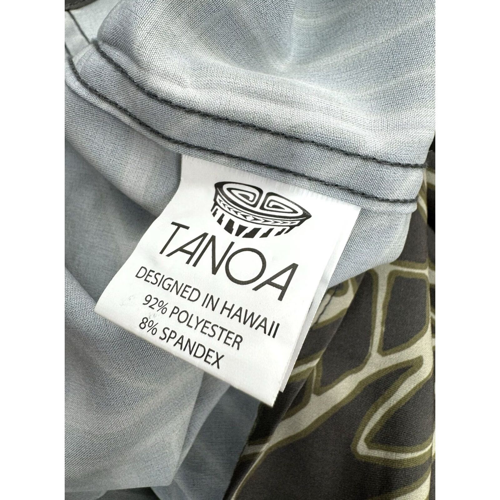 ALOHAS TANOA SAMOA Hawaiian Aloha Mens Shirt 3XL Green Short Sleeve Button-Up Casual Mens Size US XXL / EU 58 / 5 - 6 Thumbnail