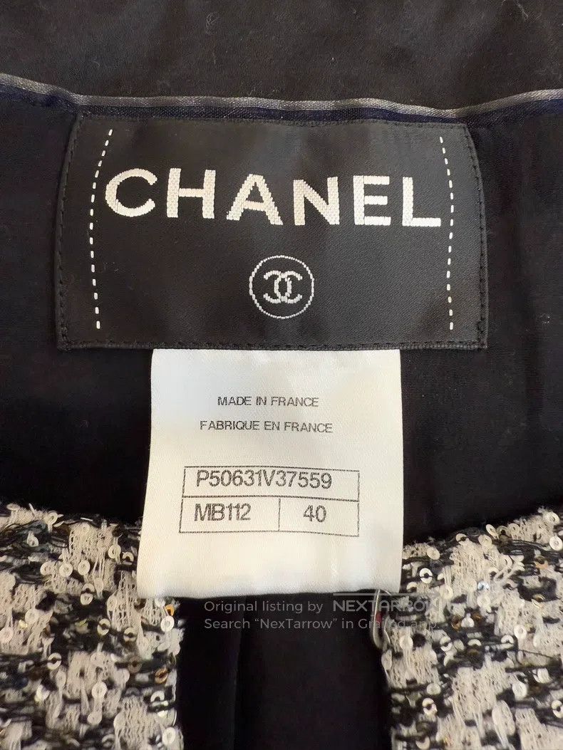 Chanel Chanel Black and white sequined short coat Size S / US 4 / IT 40 - 5 Thumbnail