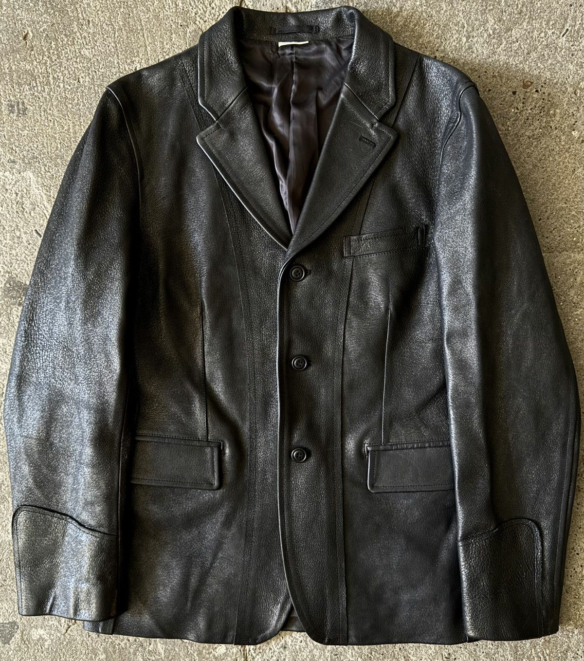 Comme des Garcons Comme Des Garcons Homme - 2007 - Pig Skin Leather Blazer Size US L / EU 52-54 / 3 - 1 Thumbnail