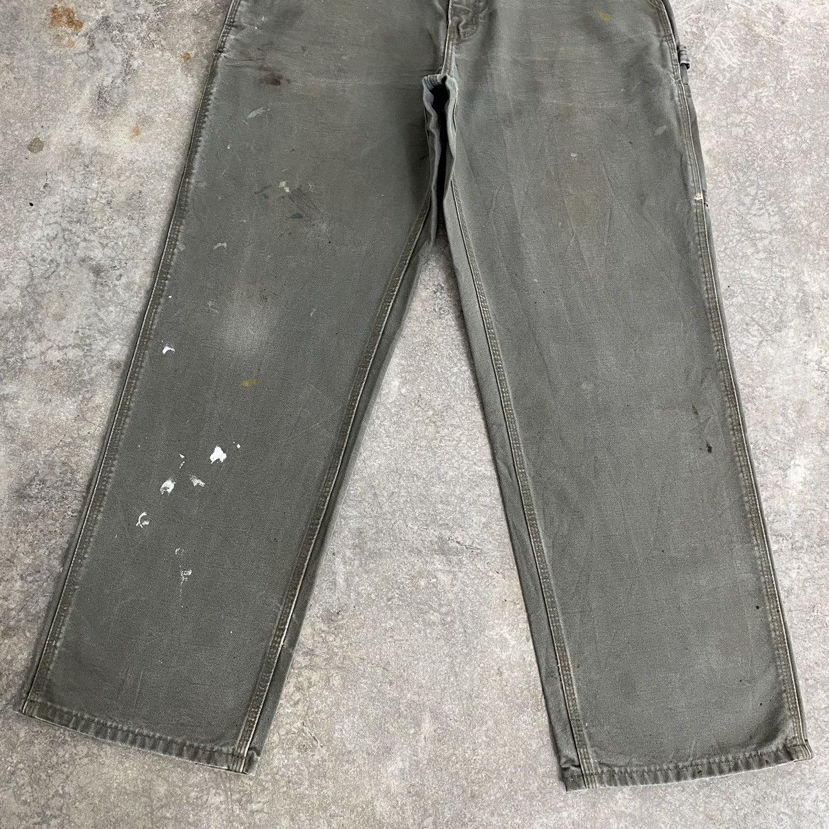 Carhartt Vintage Carhartt Moss Green Carpenter Workwear Pants Size US 34 / EU 50 - 5 Thumbnail