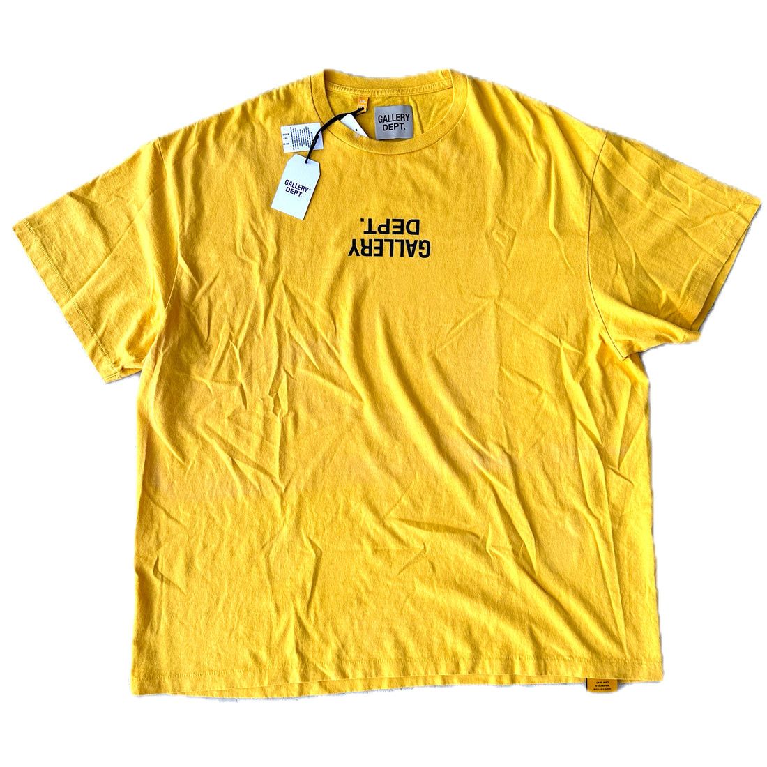 image of Gallery Dept. Yellow Fucked Up Logo T-Shirt, Men's (Size 2XL)