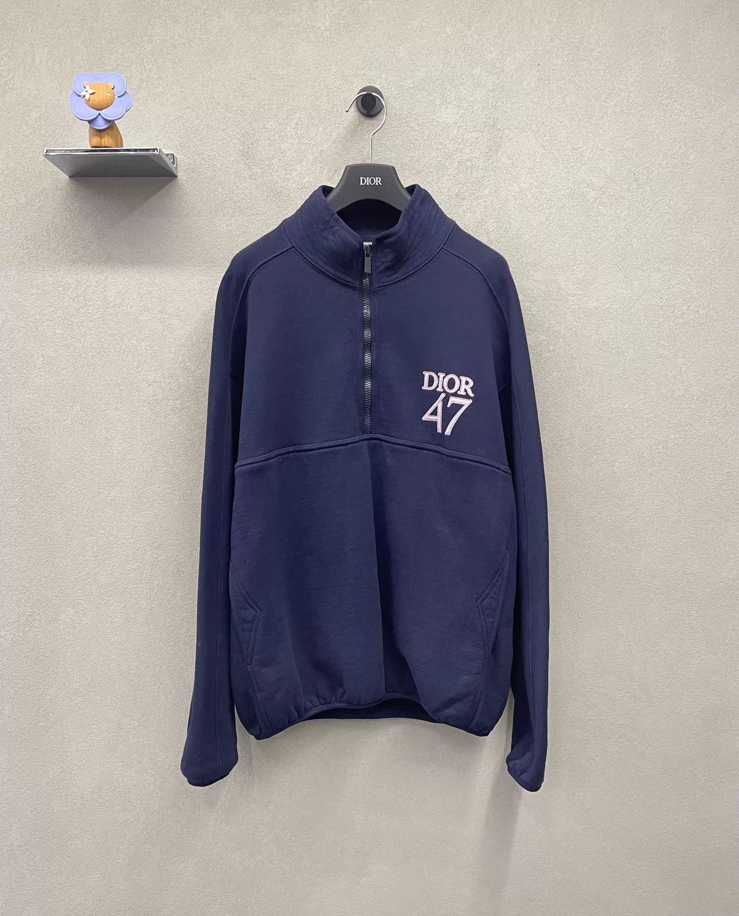 Dior DIOR Embroidered Navy Sweatshirt L Size US L / EU 52-54 / 3 - 1 Thumbnail