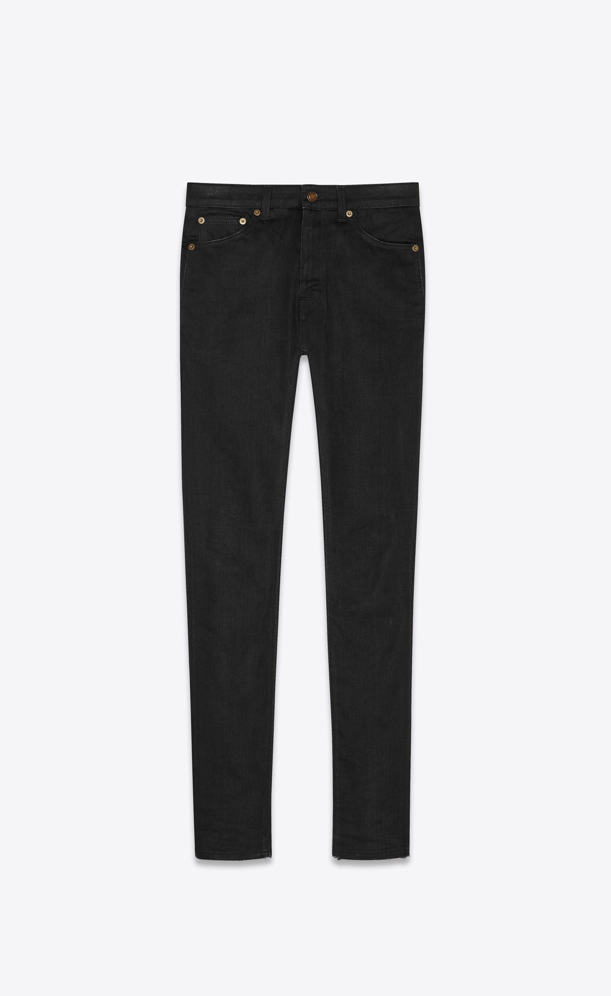 Saint Laurent Paris o1bcso1str1124 Skinny Fit Jeans in Black Size 26" / US 2 / IT 38 - 1 Thumbnail