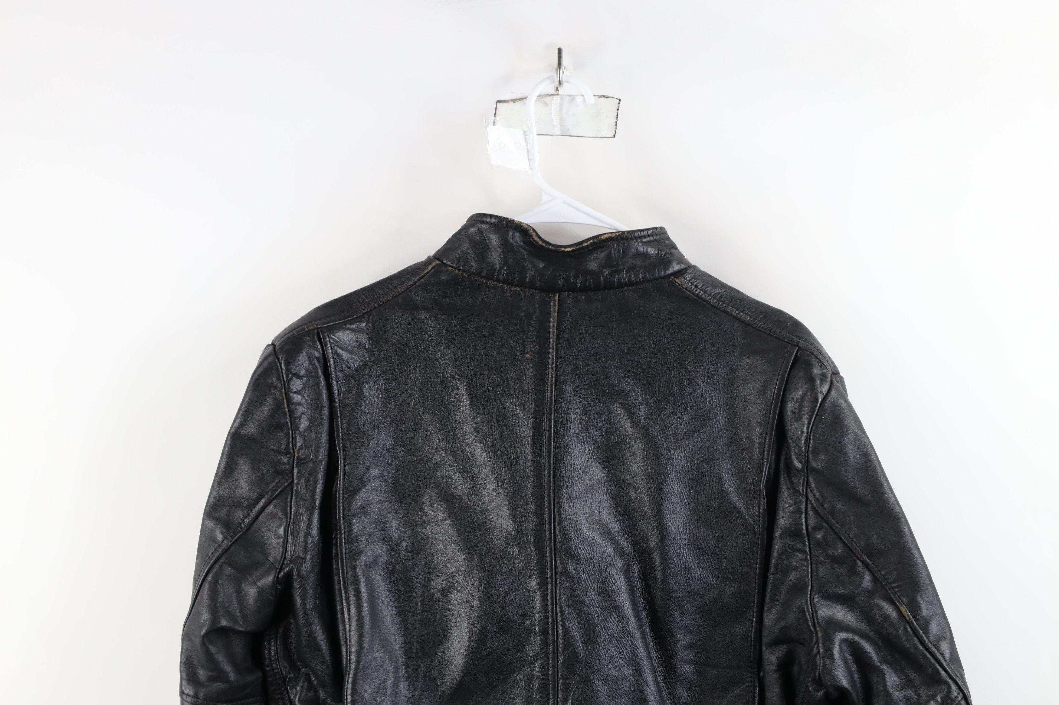 Vintage Vintage 70s Cafe Racer Motorcycle Bomber Jacket Black USA Size US L / EU 52-54 / 3 - 14 Thumbnail