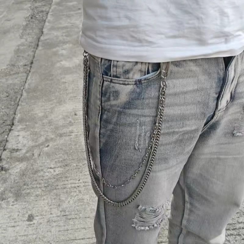 Japanese Brand Double Layer Chain Keychain Wallet Size ONE SIZE - 1 Thumbnail