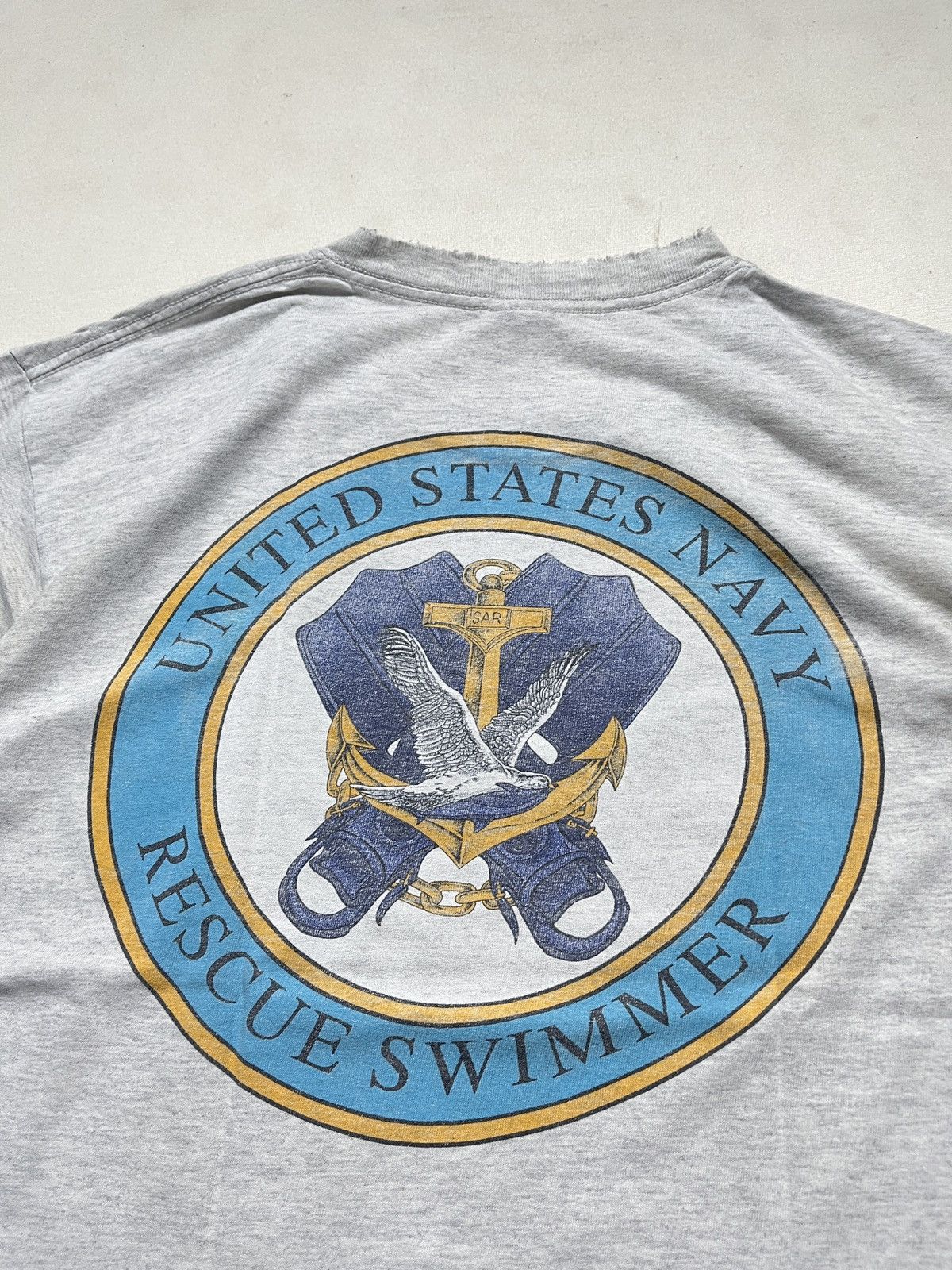 Vintage Vintage united states navy rescue swimmer t-shirt Size US M / EU 48-50 / 2 - 2 Thumbnail