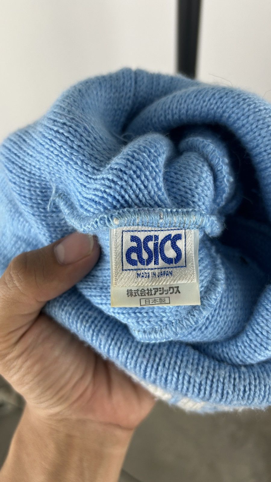 Asics × Japanese Brand × Vintage 1990s Asics - Blue Cyan Beanie Size ONE SIZE - 8 Thumbnail