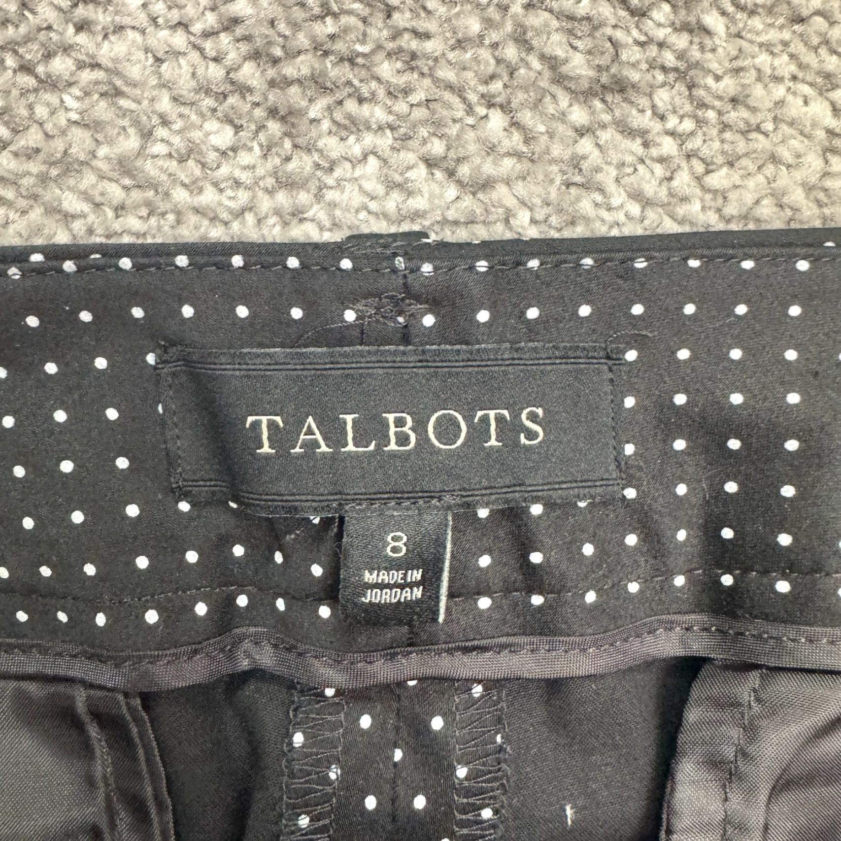 Talbots VINTAGE Talbots Nautical Polka Dot Dress Pants Womens 8 Black Business Casual Workwear Modern Classic Size 30" / US 8 / IT 44 - 5 Thumbnail