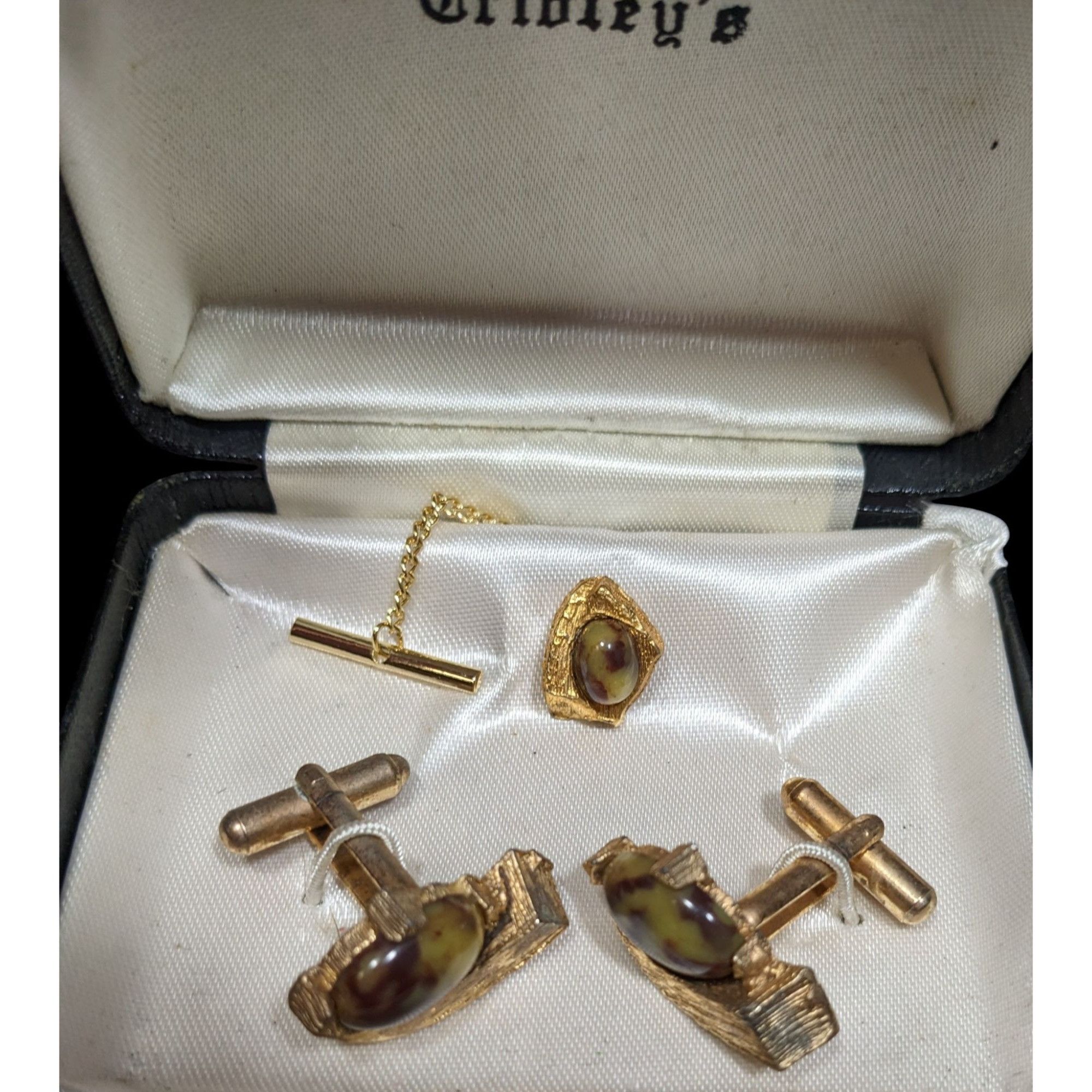 Other Tribley's Vintage Cuff Link And Tie Tack Set Gold Tone With Size ONE SIZE - 2 Thumbnail