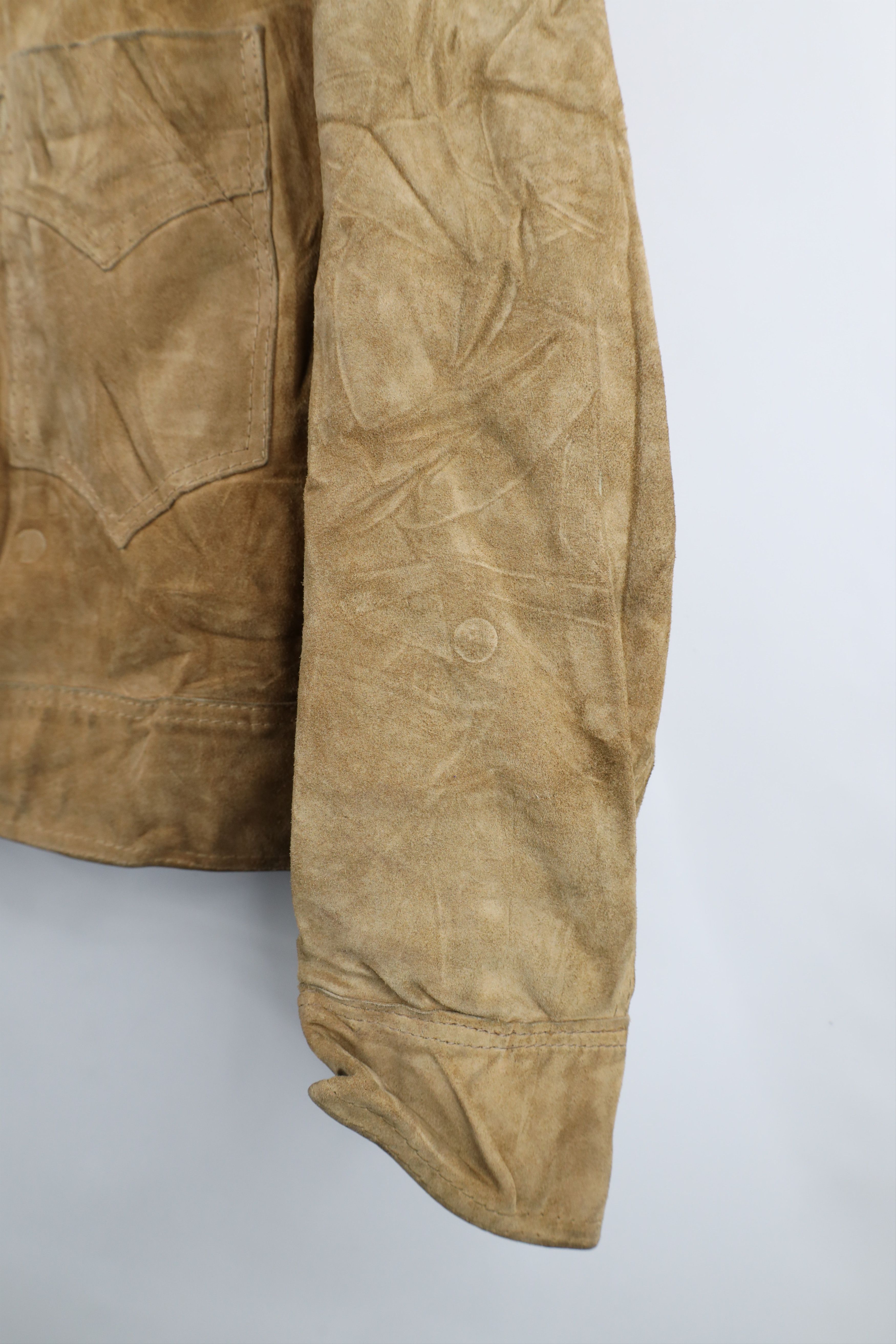 Vintage Vintage 60s 70s Streetwear Leather Safari Bomber Jacket Size US XL / EU 56 / 4 - 4 Thumbnail